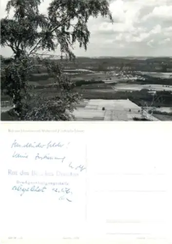 01824 Waltersdorf vom Lilienstein Elbsandsteingebirge Druckvorlage *1976 Hanich1574 abgelehnt