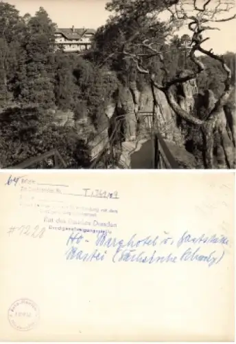01847 Bastei Gaststätte  Sächsische Schweiz *1959 Hanich1228 Druckvorlage