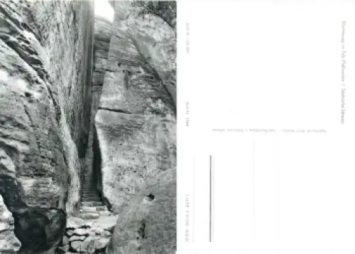 01824 Pfaffenstein Klammweg Sächsische Schweiz Kletterfelsen *1977 Hanich1564