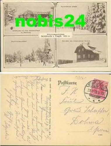 08261 Schöneck Vogtland im Winter o 1919