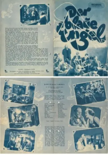 Der blaue Engel mit Marlene Dietrich Emil Jannings Hans Albers  62/53 Progress Filmillustrierte