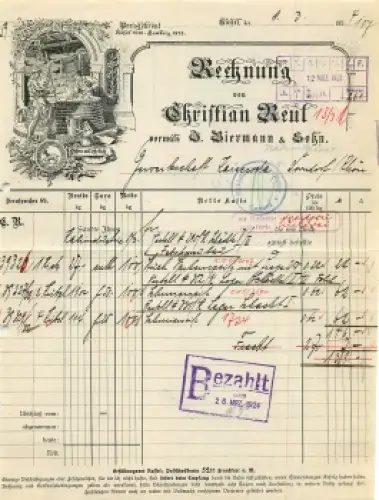 Kassel Seifensodafabrik Christian Reul Briefkopf 1924