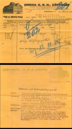 Göppingen Bürobedarf Jundha Briefkopf 1924