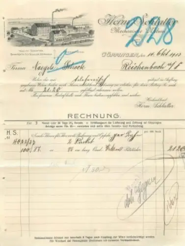 Göppingen Mechanische Weberei Herm. Schlatter Briefkopf 1913