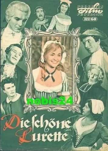 Die schöne Lurette DEFA-Film mit Evelyn Cron, Hannjo Hasse 122/60 Progress Programm