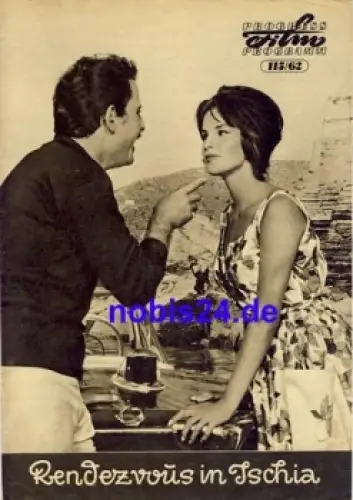 gazzoni Rendezvous in Ischia 115/62 Progress Programm mit Antonella Lualdi, Maria-Letizia  Gazzoni