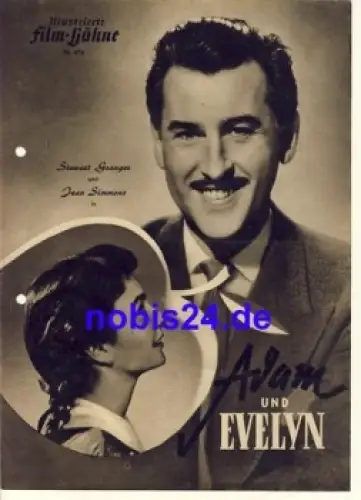 Adam und Evelyn mit Stewart Granger, Jean Simmons Illustrierte Film Bühne Nr. 474