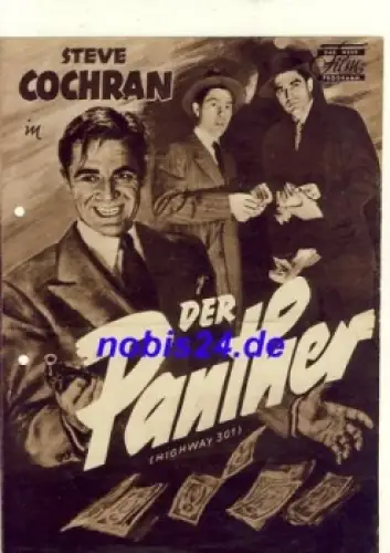 Der Panther (Highway 301) - Warner Bros mit Steve Cochran Virginia Grey Gaby Andre Das Neue Filmprogramm
