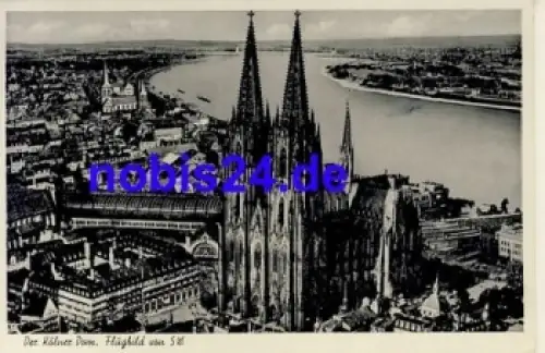 Köln Dom Luftbild o 1953