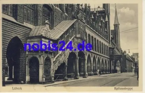 Lübeck Rathaustreppe o 1935
