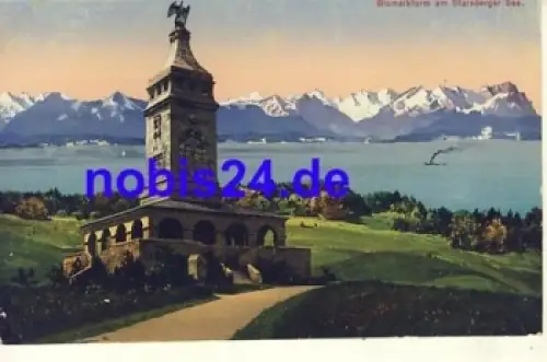 82319 Starnbergersee Bismarckturm *ca.1920