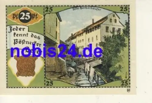 07381 Pößneck Notgeld 25 Pfennige um 1920