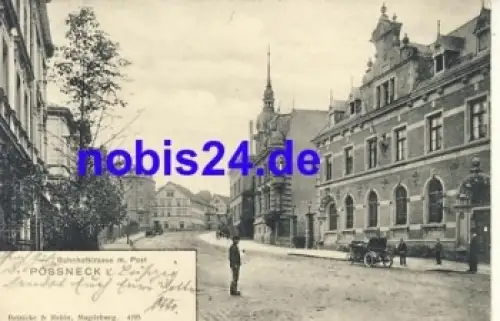 07381 Pößneck Bahnhofstrasse Post o 1903