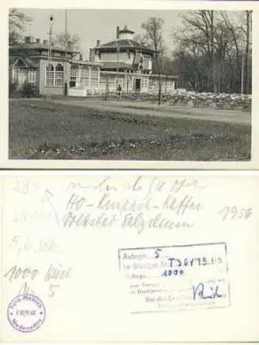 39218 Bad Salzelmen HO Kurpark Kaffee Druckvorlage *1956  Hanich oN