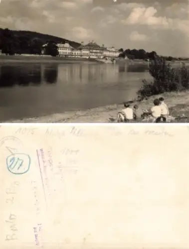 Pillnitz Dresden Schloss von der Kleinzschachwitzer Seite Druckvorlage *1957 Hanich1015