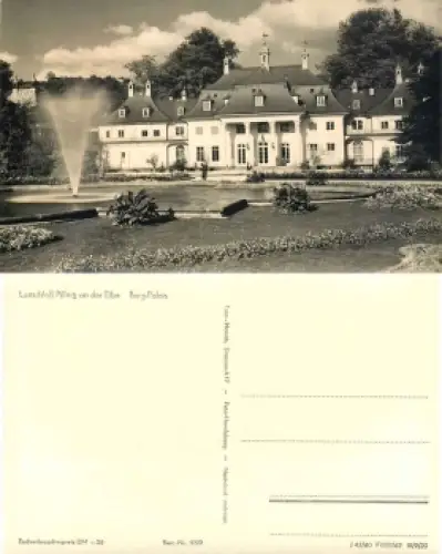 Pillnitz Dresden Schlosspark Berg Palais *1958 Hanich1098