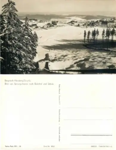 01773 Altenberg Erzgebirge von Sprungschanze zum Bahnhof und Schule *1958 Hanich1061