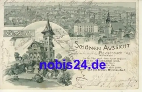 08468 Reichenbach Litho Gasthof o 1901