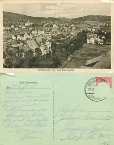 36448 Bad Liebenstein Ansichtskarte o 27.8.1921