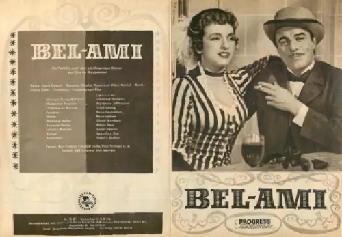 Bel-Ami mit Johannes Heesters Marianne Schönauer Gretl Schörg 12/57 Progress Filmillustrierte