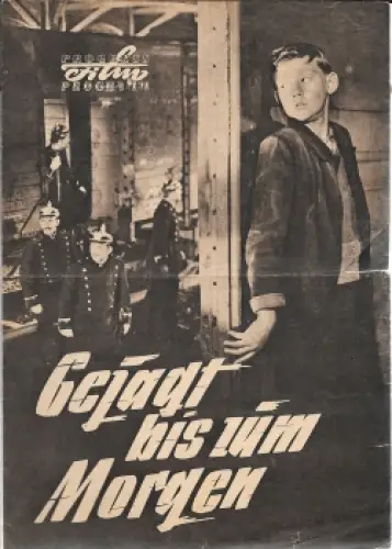 Gejagt bis zum Morgen DEFA-Film mit Manja Behrens, Raimund Scheicher 118/57 Progress Programm