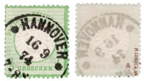 Michel 17a Adler mit großem Brustschild 1/3 Groschen  geprüft M. Sommer BPP