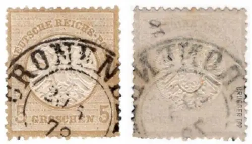 Michel 22 o Adler mit großem Brustschild 5 Groschen geprüft Brugger BPP