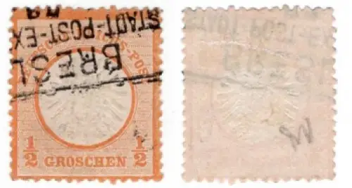 Michel 18 Adler mit großem Brustschild 1/2 Groschen