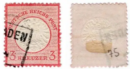 Michel 25 Adler mit großem Brustschild 3 Kreuzer