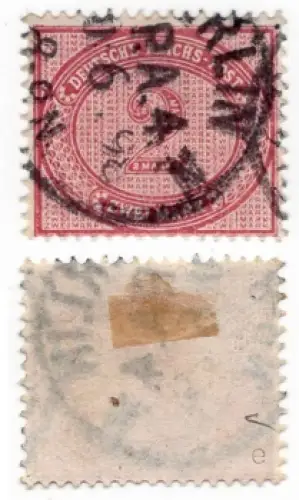 Michel 37e Freimarke für den Innendienst 2 Mark geprüft Schulze Infla