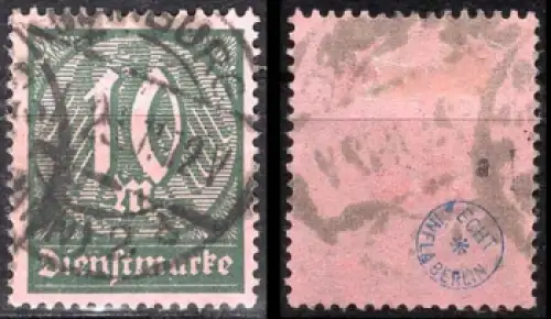 Michel Dienstmarken 68a Wertziffern Wasserzeichen 1 gestempelt geprüft