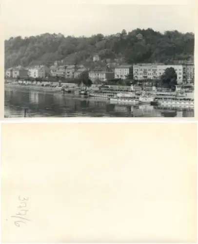 01814 Bad Schandau mit Elbdampfern "Einheit" und "Leipzig" *ca. 1960 Hanich Foto
