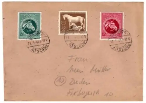 Deutsches Reich Michel 899 und 900-901 Galopprennen o Dresden 11.9.1944