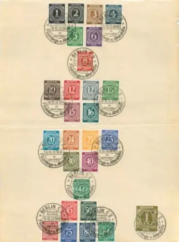 Kontrollratsausgabe Michel 911-937 komplett mit Sonderstempel Briefmarkenausstellung Berlin C2 8.-15.12.1946