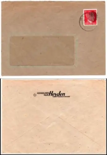 Radebeul Sächsische Schwärzung 12 Pfennig Hitler auf Brief o Radebeul 16.6.1945