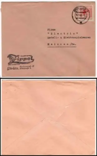 Görlitz Lokalausgabe Michel 8 auf Brief o 10.8.1945