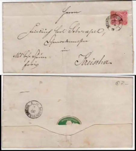 Deutsches Reich Michel 41auf Brief von Dippoldiswalde 28.6.1879 nach Kreischa