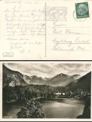 Hitlerjugend Werbestempel Schwäbisches HJ Lager Bann 364 o Oberstdorf 12.8.1937