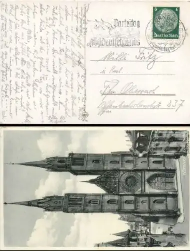 Werbestempel Reichsparteitag Großdeutschlands o Nürnberg 9.9.1938