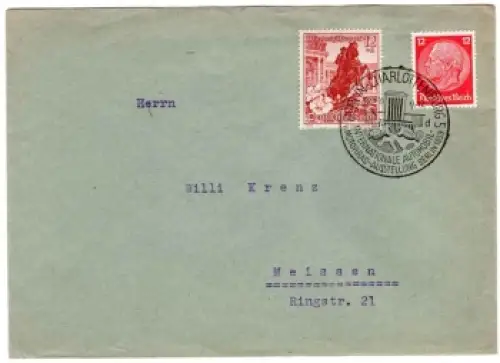 Internationale Automobil und Motorrad Ausstellung Berlin 1939 Sonderstempel 19.2.1939