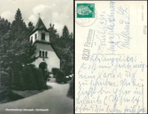 01778 Fürstenau 8231 Landpoststempel auf AK Oberbärenburg Waldkapelle o Dippoldiswalde 1.10.1965
