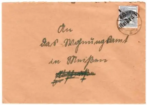 Bezirkshandstempel Michel 170 II OPD Dresden Meissen1auf Brief o 1948