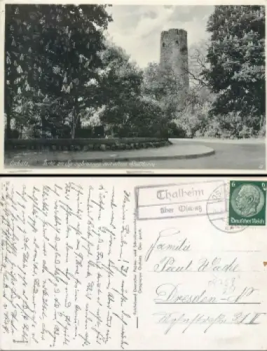 04758 Thalheim über Oschatz Landpoststempel auf AK o 26.6.1938