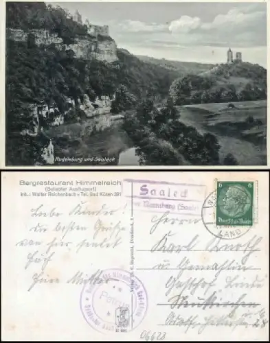 06628 Saaleck über Naumburg (Saale) Landpoststempel auf AK o 5.6.1937