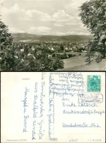 07318 Saalfeld Landpoststempel Lothra üb. Lobenstein (Thür.) o 14.8.1958