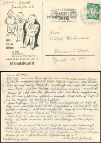 Danzig Michel 194  Einzelfrankatur auf Werbekarte o Zoppot 22.7.1938