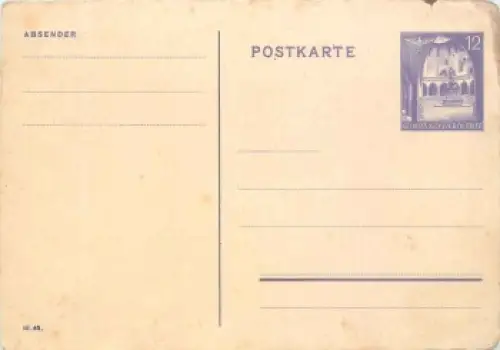 Generalgouvernement Ganzsache 12 Pfennig *