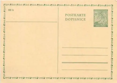 Böhmen und Mähren Ganzsache 50 h