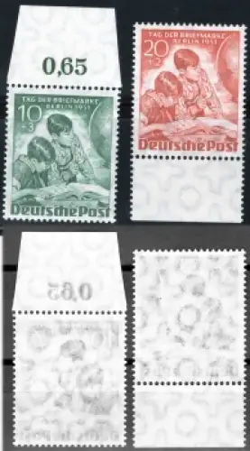Westberlin Michel 80-81 ** Tag der Briefmarke 1951 postfrisch