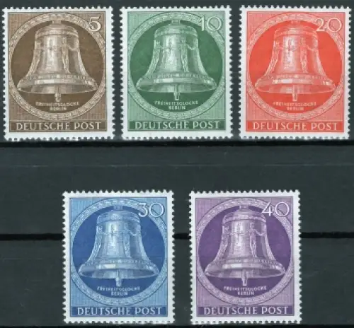 Westberlin Michel 101-105 ** Freiheitsglocke mitte postfrisch